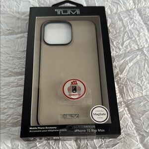 Tumi Beige iPhone 15 Pro Max Case Protective Accessory